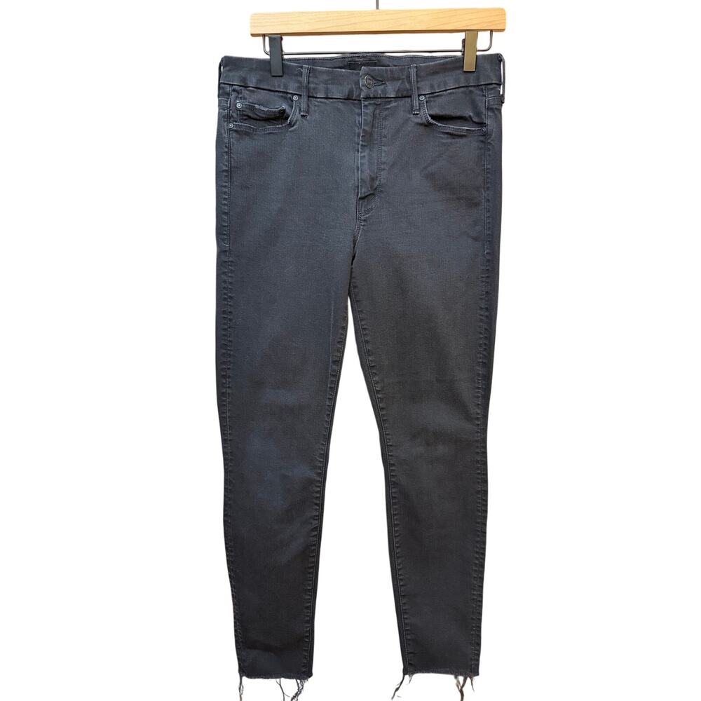 MOTHER THE LOOKER ANKLE FRAY Not Guilty Black Size 31